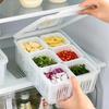 Küchenorganizer, Kühlschrank-Abtropfkorb für Lebensmittel, Frischhaltebox für Ingwer, Knoblauch, Zwiebeln und Paprika, Abtropfkorb für Obst und Gemüse