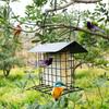 Rust Resistant Bird Feeding Station Large Capacity Bird Food Container  Outdoor Use