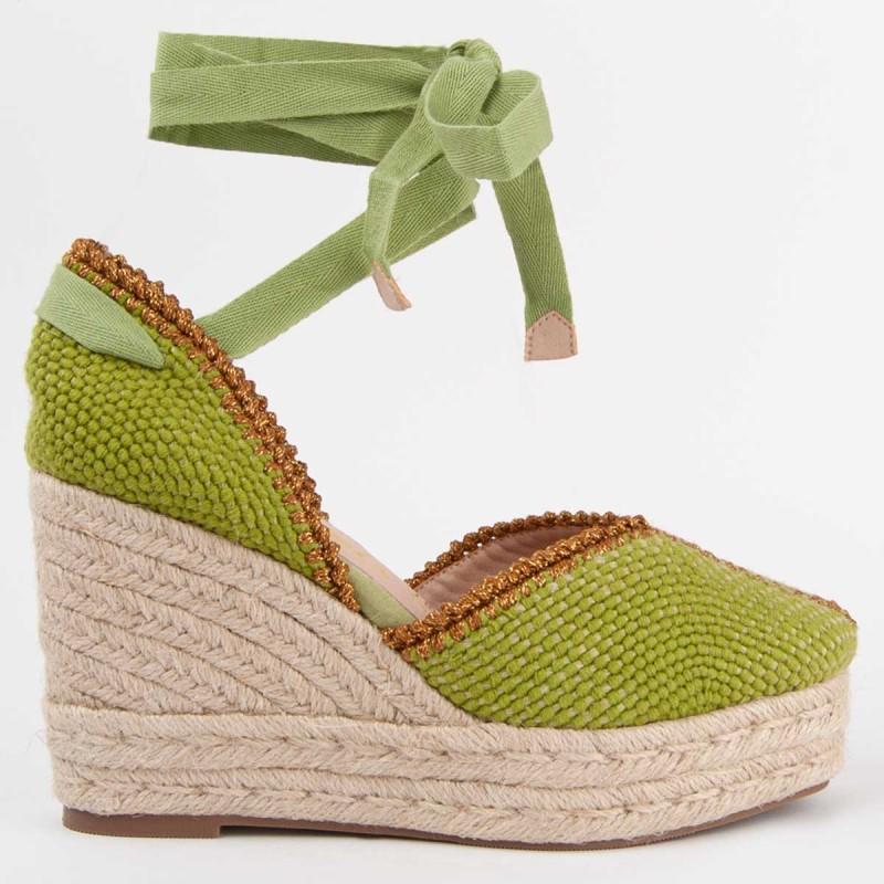 Alpargata De Cuña Para Mujer. Montevita Balenci12 102993 cm verde