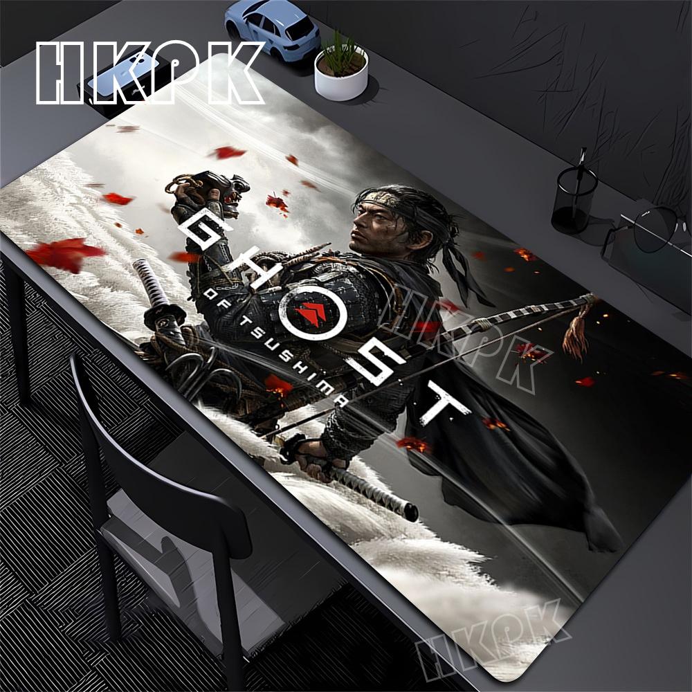 Ghost of Tsushima Mouse Pad XXL Tappetino da Scrivania 900x400 Kawaii Accessori per Scrivania del Computer Tappetino per Mouse Tappetino Mouse Grande Tappetino Mouse Gamer Pad in Gomma