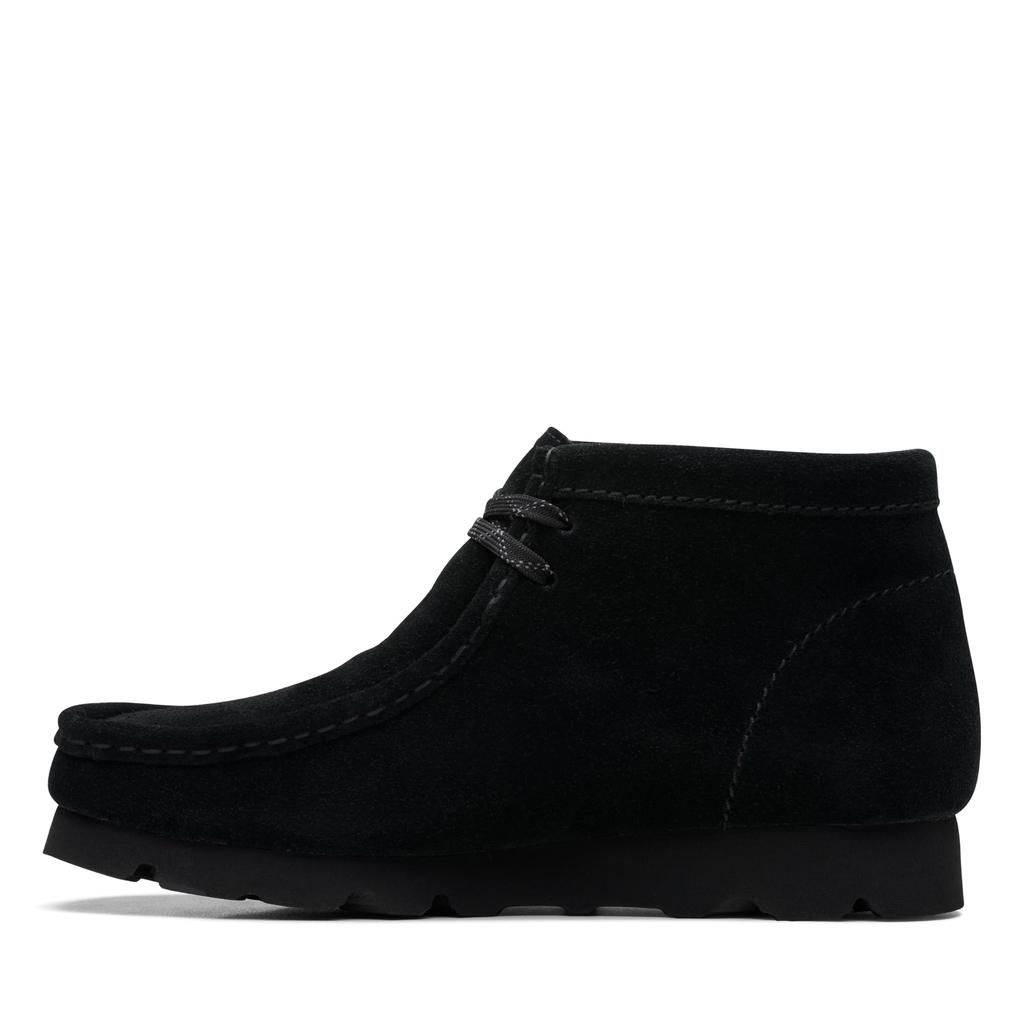 Clarks Moccasin Wallabee Boots Black Suede Gore-Tex