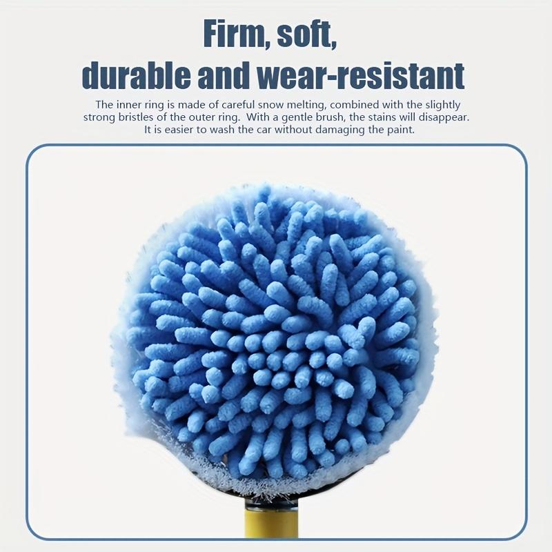 Zestaw do mycia samochodów, obrotowy mop samochodowy 360°, szczotka do czyszczenia samochodu z mikrofibry, wyjmowana szczotka teleskopowa, duża dysza natryskowa, pistolet natryskowy