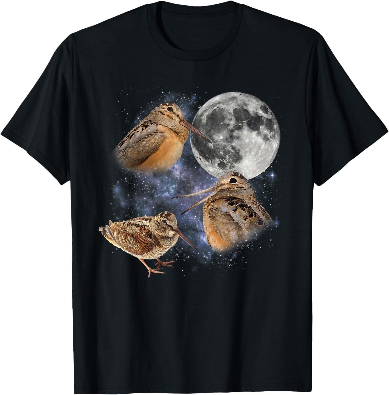 Three Meep Bird American Woodcock Moon Vintage Outfit T-Shirt XL