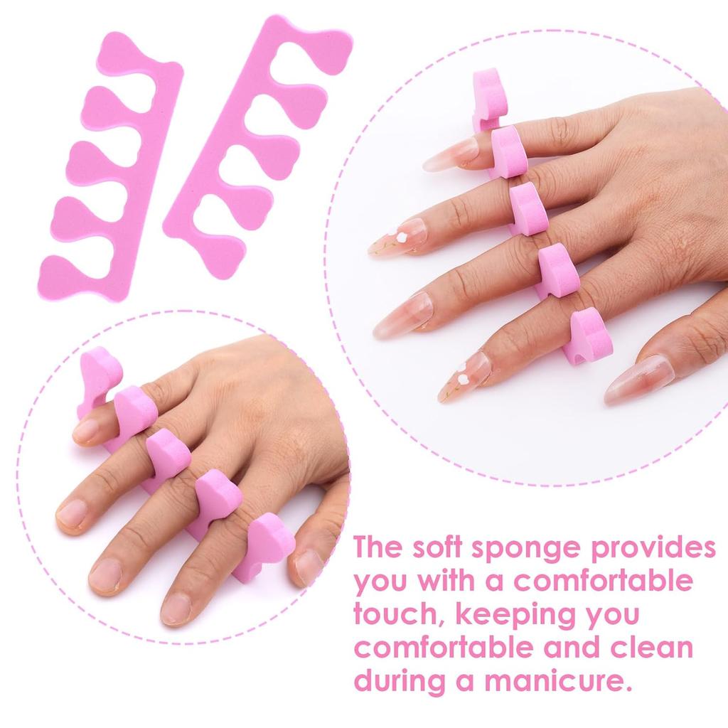 14 Pcs Toe Separators for Women Pedicure, Toe Separators for Pedicure, Pedicure Toe Separators, Comfortable Toe Dividers for Nail Art, Polishing,