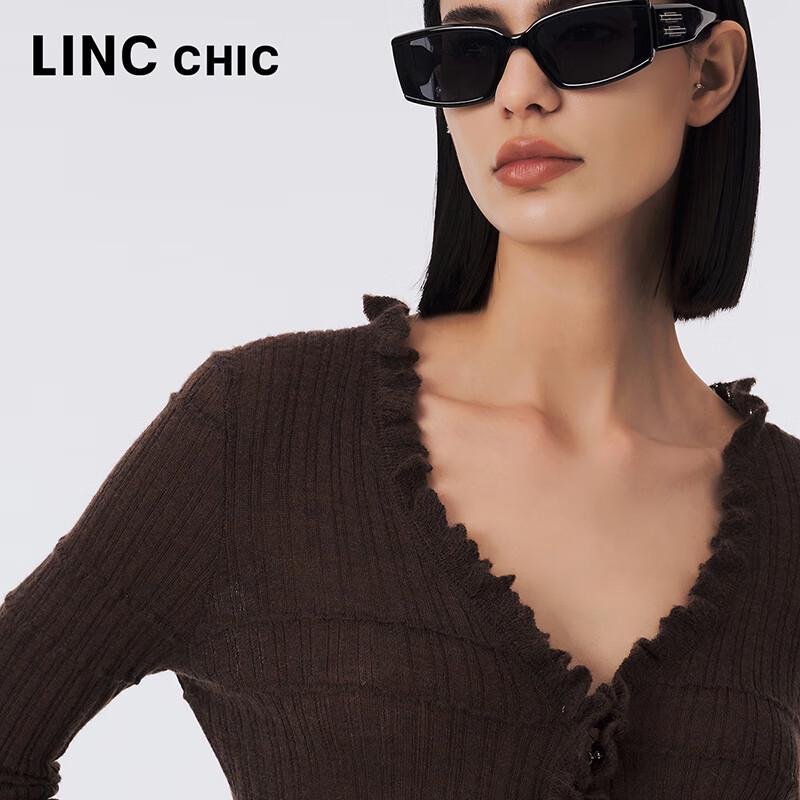Jinyujie Women's V-Neck Slim-Fit Knit Cardigan