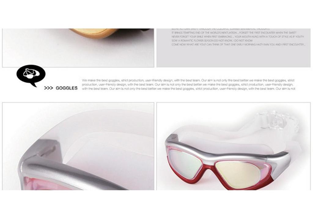 Unisex HD Colorful Anti-fog Waterproof Swim Goggles