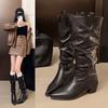 Summer and Autumn Beauty Tube Thick Heel Pointed Knight Boots Western 2025 New Jeans High Boots Long Boots Rad Boots Women