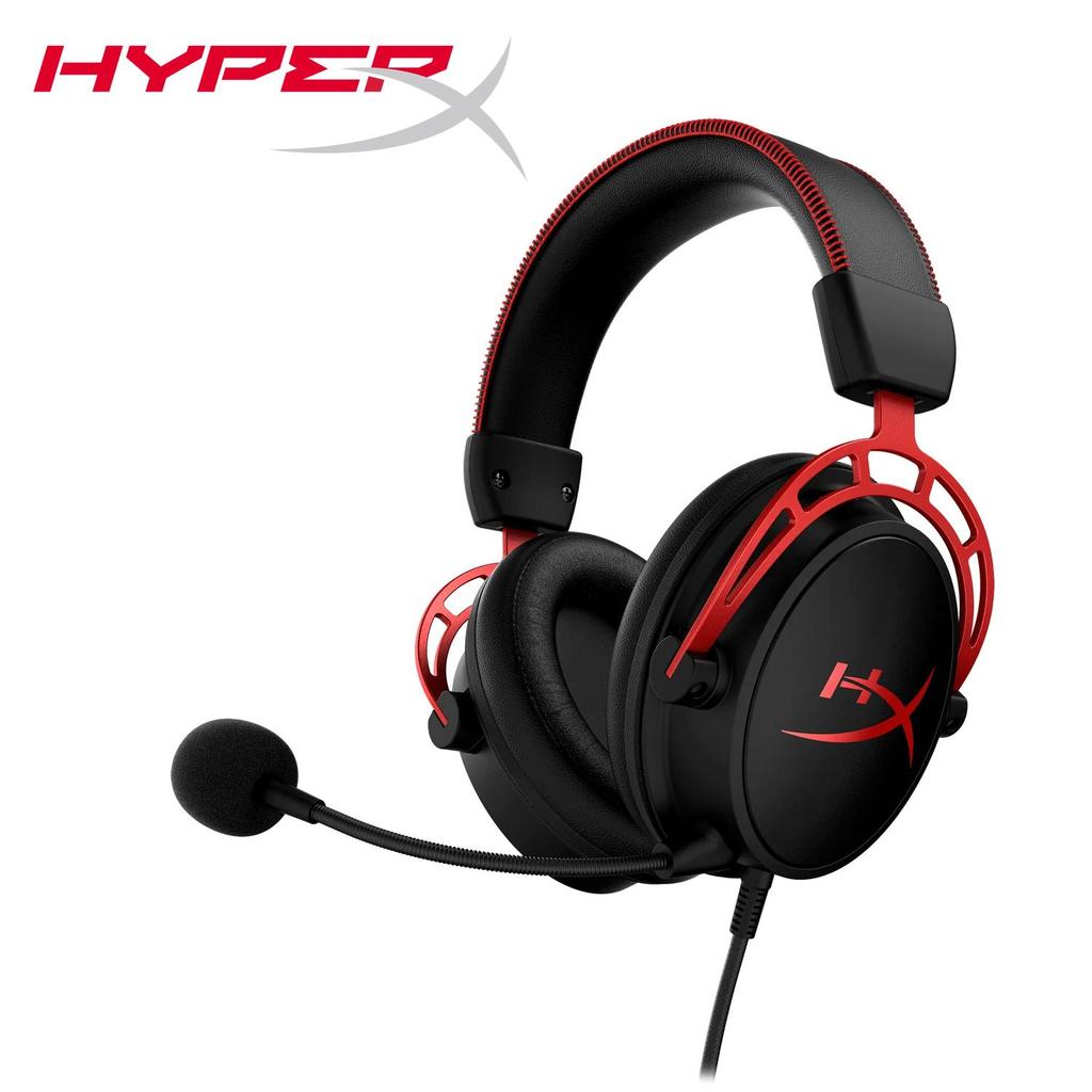HyperX Cloud Alpha Gaming Headset,Dual Chamber Drivers,Aluminum Frame,Detachable Microphone,Works on PC,PS4,PS5,Xbox One/Series X|S,Nintendo Switch