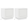 Nightstand 2 Pcs White 44 X 34.5 X 45 Cm Engineered Wood
