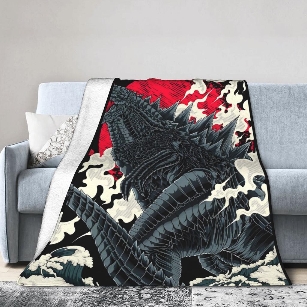 Movie Minus One Vintage Blankets Godzillaed Fleece Throw Blankets Summer Air Conditioning Portable Lightweight Bedspreads,