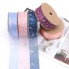 New Star Printed Starry Sky Ribbon 25mm Width DIY Gift Bouquet Wrap Ribbon Organza Festive Event Ribbon Cake Decoration