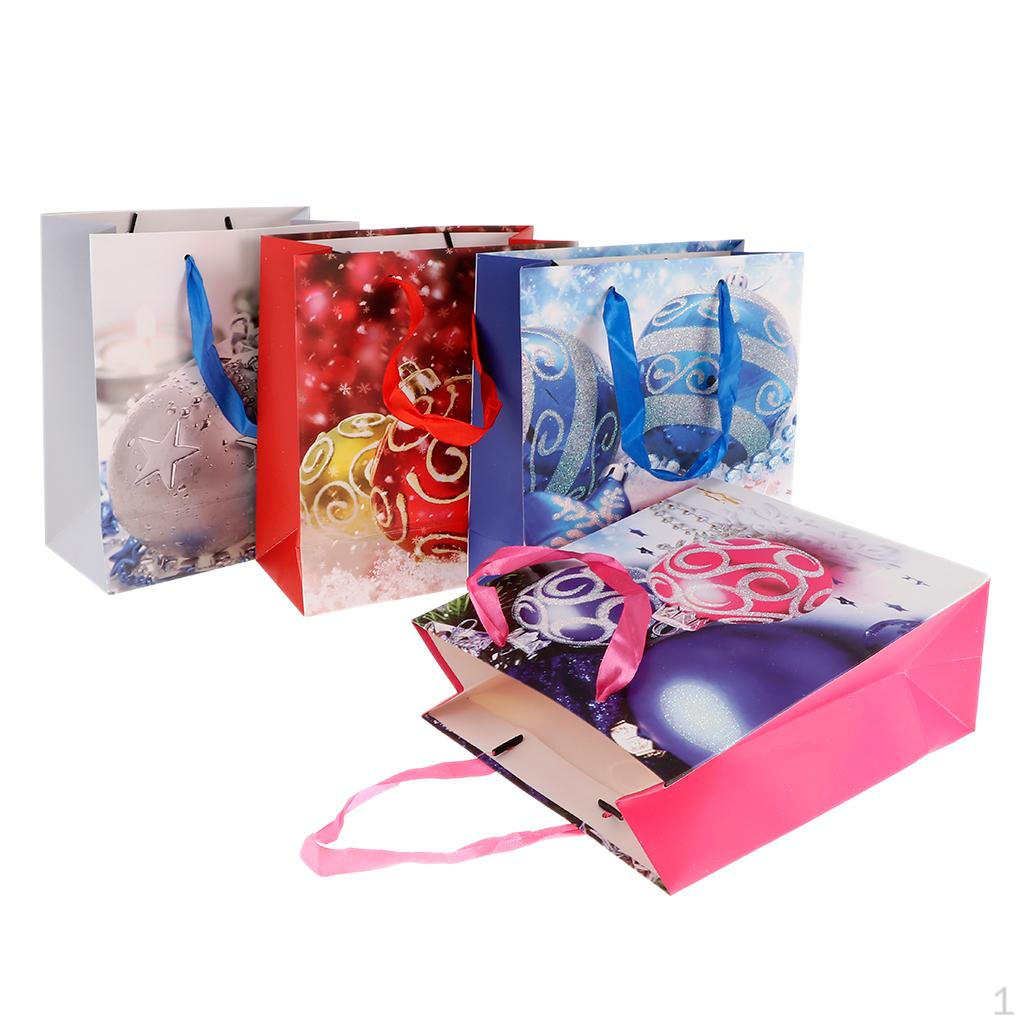 12 Pack Christmas Paper Gift Bags Goody candy pockets Birthday Wedding Party Supplies