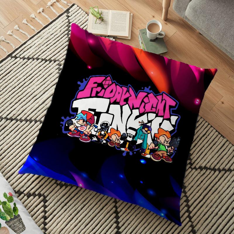 Friday Night Funkin Cushion Pillow Case Whitty Boyfriend Pillow Cover Lemon Demon Monster Living Room Decorative Pillow Kids Gift 45cm