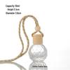 Glass Car Diffuser Bottle with Lanyard, 8ml/10ml, High-Value Aromatherapy Refillable Pendant with Lid.