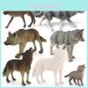 Wild Animal Wolf Pvc Model Set With Static Design For Educational Kids Play