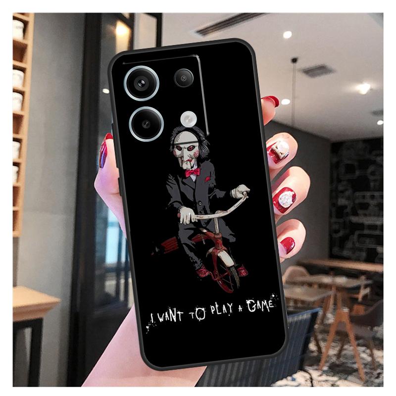 Saw Jigsaw Puppet Case For Xiaomi Redmi Note 13 12 11 9 10 Pro 9S 10S 11S 12S Redmi 13 12 10C 12C 13C Coque