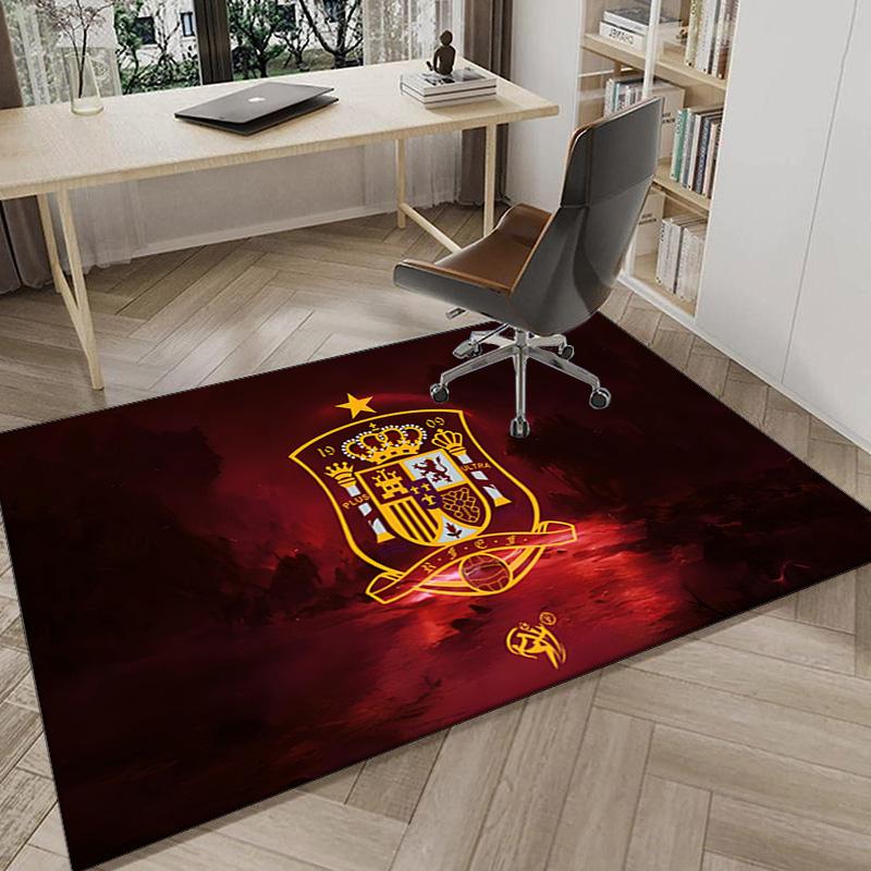 Spain's Royal Emblem Printed Area Rug for Office, Chair Rug, Decorative Carpet Floor Mat, Large Size Fan gifts Christmas gifts
