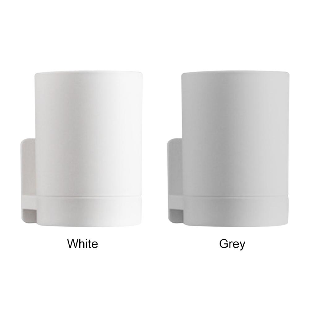 Simple Wall Mounted Mouthwash Cup With Holder Drill-Free Toothpaste Storage Shelf Bathroom Storage Organizer Portable Mouth Wash Cup Suit