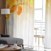 Maple Leaves Trees Texture Tulle Curtains For Living Room Sheer Voile Curtain Bedroom Decorative Kitchen Window Treatments