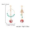 New Trendy Asymmetric Christmas Earrings Creative Design Christmas Tree Snowflake Bells Drop Earrings Xmas Holiday Jewelry Gifts