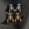 Silver Needle Metal Style Lobster Claw Earrings - Personalized High-End Fashion with European-American Design