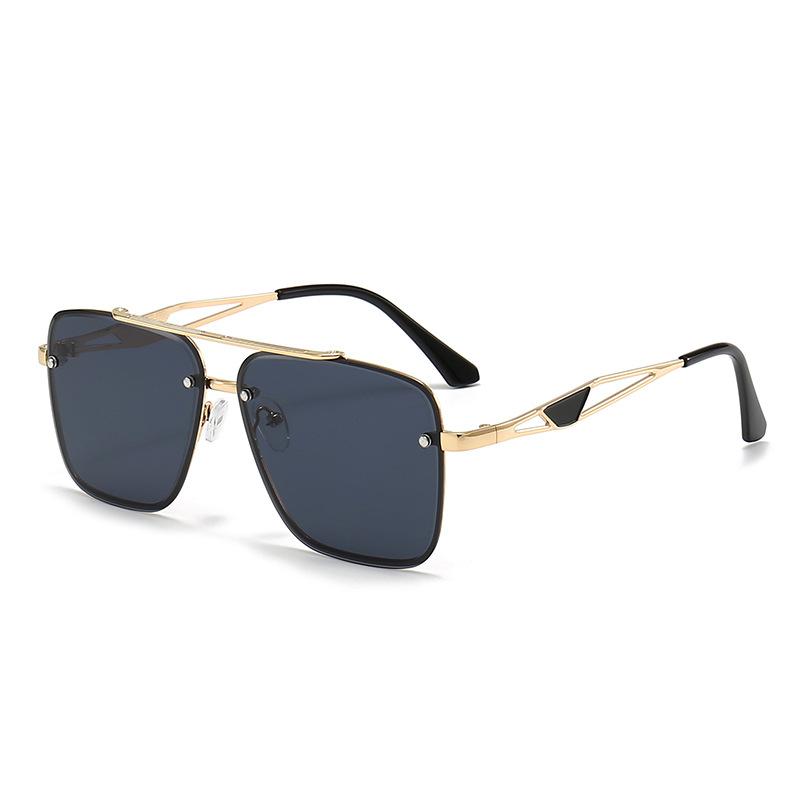 

Sunglasses Square Minimalist Lens And Gold Metal Frame Outdoor Protection Sun StyleA