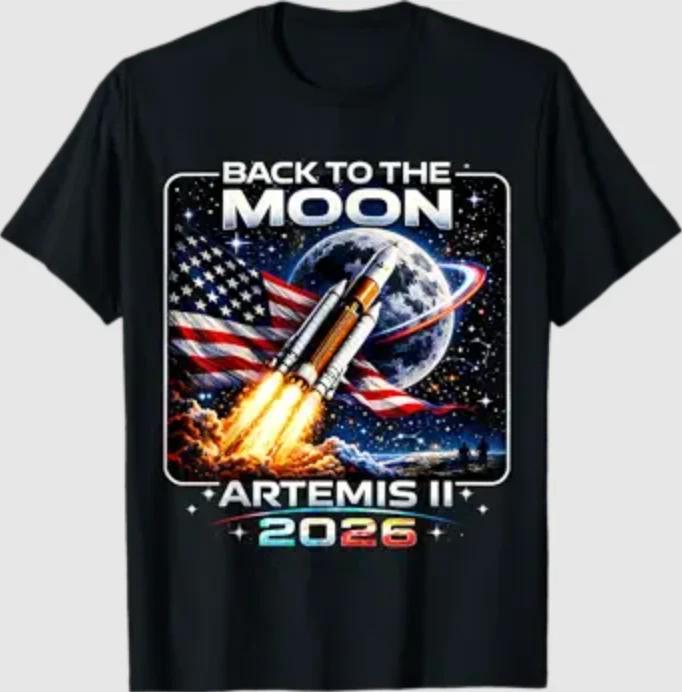 Artemis Launch Back to The Moon 2026 T-Shirt M