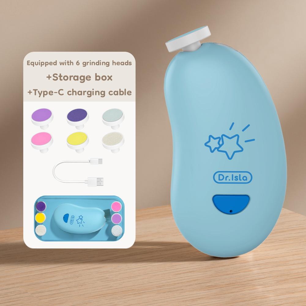 

Electric Nail trimmer Polisher for Baby - Automatic Multifunctional Portable Nail Clipper And File Set Child Care Kit With Light синій