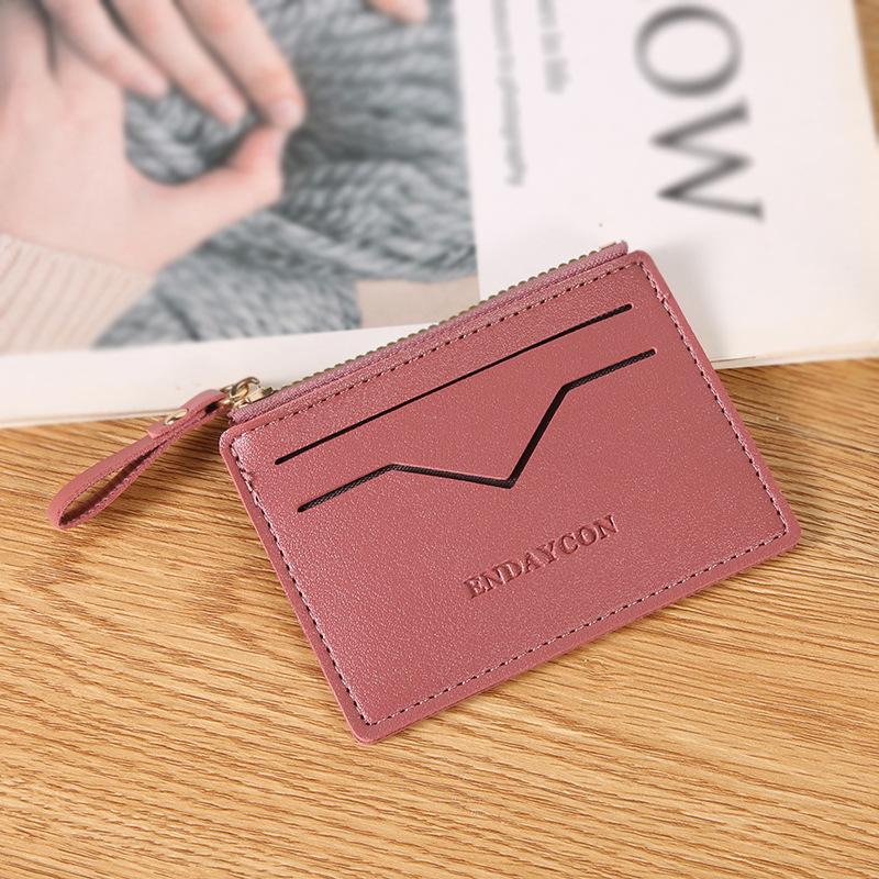 

Женский кошелек на молнии 2025: Кошелек для монет, Мультикартхолдер, Держатель для ID, визиток и кредитных карт. розовый