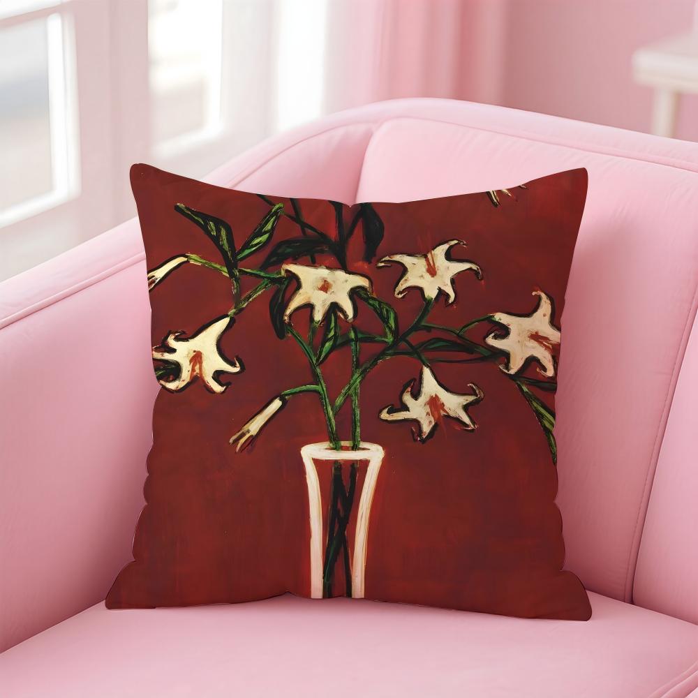 elegant shape ART SSanyu Cushion Cover Pillow Case Soft Skin Friendly Fabric Comfort  Concealed Zipper