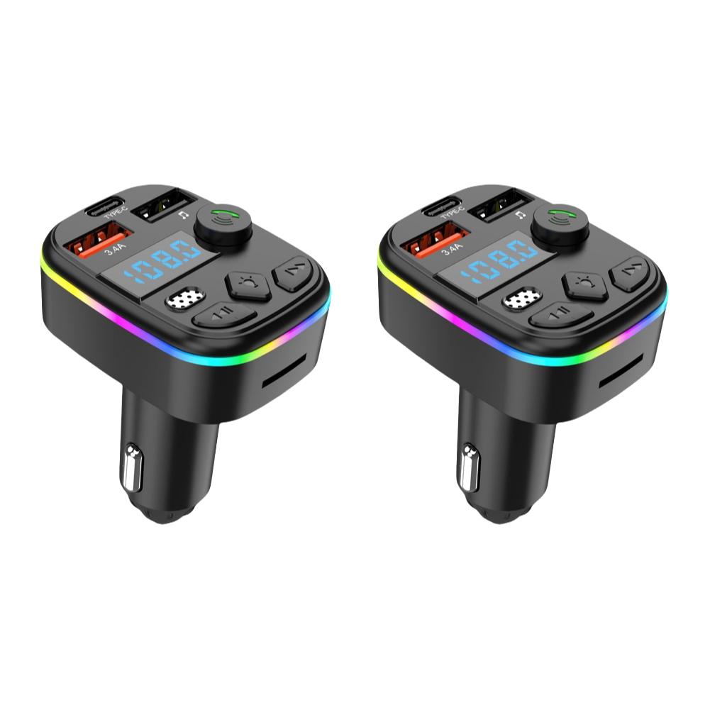 Car MP3 Player Bluetooth-Compatible 5.3 Support TF Card U Disk Cell Phone Charger Hands-Free MP3 Player Radio MP3 Player Adapter