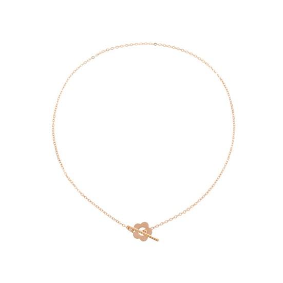 

Женское ожерелье из искусственного кристалла, металлический цветок, контрастный цветок, короткое ожерелье из нержавеющей сплава, украшение на шею, ювелирное изделие, подарок на день рождения золотистый