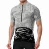 Herren Kurzarm Radtrikot Atmungsaktiv Schnelltrocknend Halber Reißverschluss Vorne Leichtes Stretch-Gewebe mit Aufgedrucktem Design für Outdoor-Sportarten