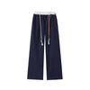 Lazy wind sweatpants women's spring, autumn and winter new high-waisted scimitar wide-leg pants, thin and versatile straight casual pants
