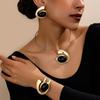 Προσωπικότητα Υπερβολική Τάση Ακανόνιστο Γράμμα E Κράμα Σκουλαρίκια Κολιέ Βραχιόλι Σετ Σκουλαρίκια Καρφωτά