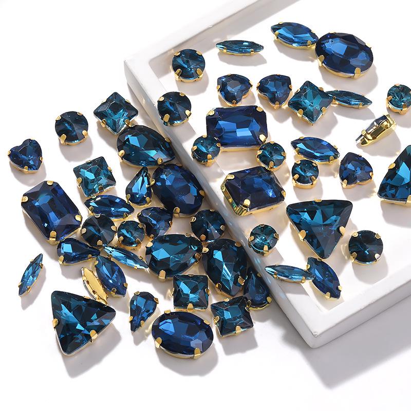 Ručně šité smíšené drápkové křišťálové skleněné kamínky pro svatební šaty a doplňky k náramkům