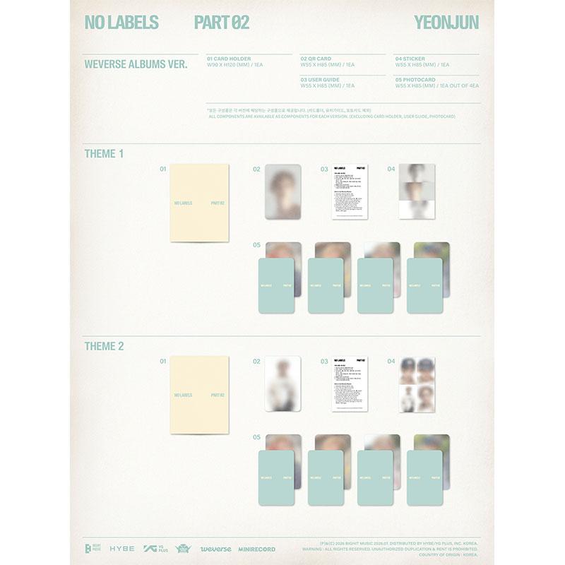 [Pre-order] YEONJUN (TXT) - NO LABELS : PART 02 (Weverse Albums Ver) (Online Benefit)