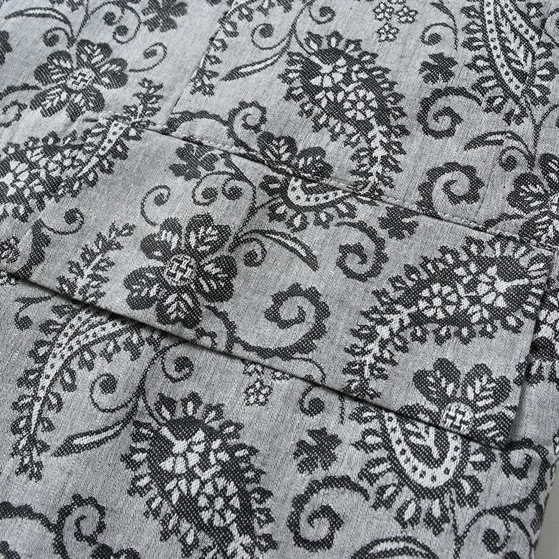 Vår Höst Herr Tryckt Kavaj 2025 Herr Grå Kostymjackor Enkelknäppt Kappa Manlig Mode Formell Affärskostymjacka