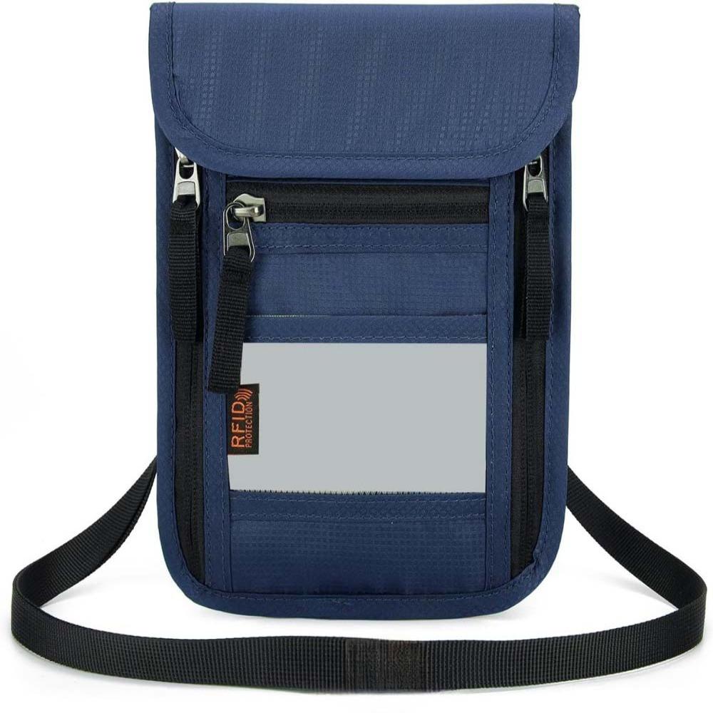 

Кошелек для монет RFID Сумка для паспорта Большая вместимость Портативная Сумка через плечо Сшитый нейлон Мужской кошелек Работа