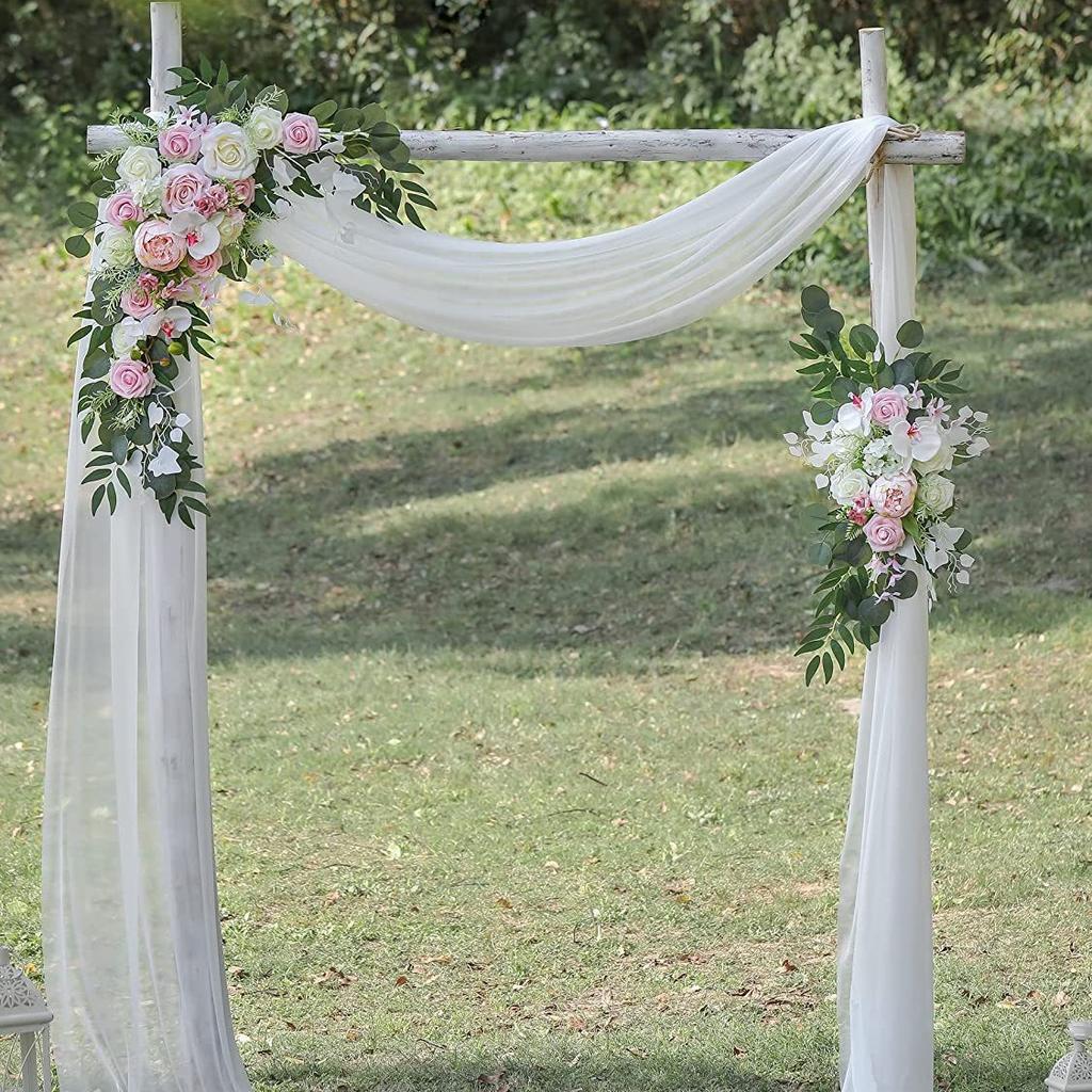 Wedding Arrangement Three-Piece Arch Flower Welcome Area Arch Door Banquet Style Dining Table Door Decoration Simulation Flower