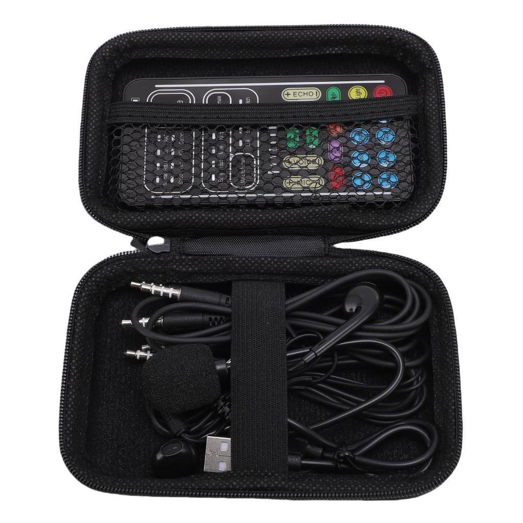 Tragbarer Stimmverzerrer mit 3,5-mm-Klinkenanschluss, mehreren Modi, kleinem Soundboard und Sprachmodulator für Smartphone, Tablet, Laptop und PC