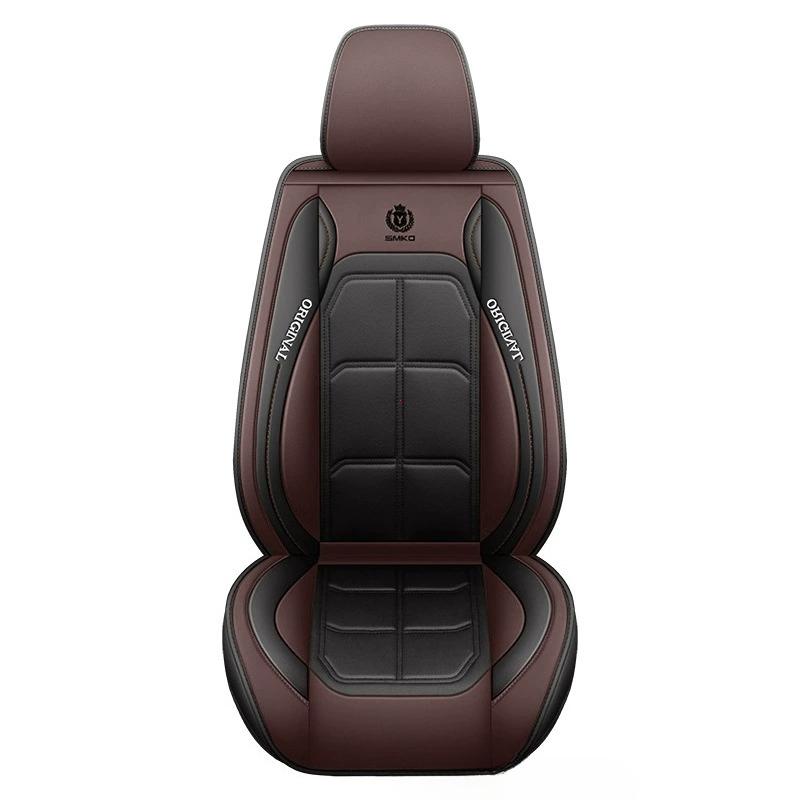 Nuova Coprisedile Auto Universale in Ecopelle PU Premium, Tappetino Protettivo per Tutte le Stagioni con Morbido Cuscino, Pacchetto Completo Coprisedile