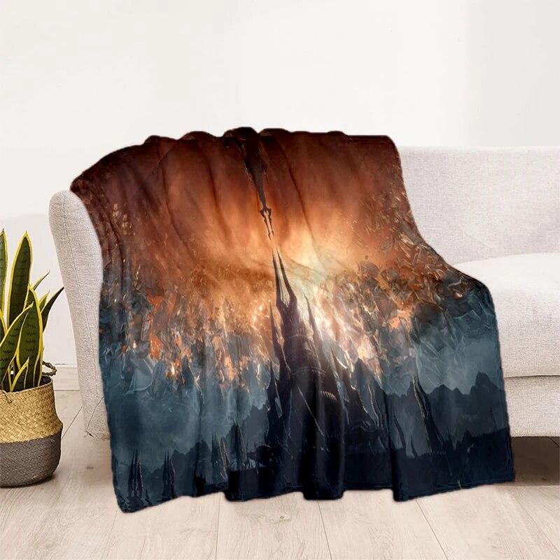 World of Warcraft Pattern Oversized Manta Sofa Bed Cover Soft and Hairy Blanket Plaid Soft Warm Flannel Throw Blankets Fans Gift