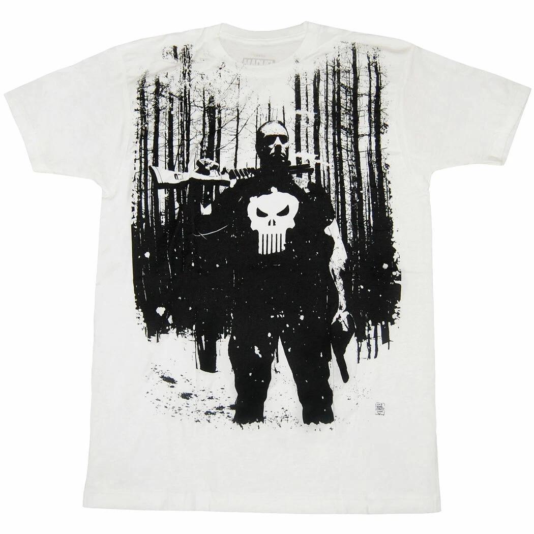Punisher Blizzard 100% Cotton T-shirt Mens Tees Top 4XL