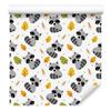 Foxes Wallpaper White and Gray for Living Room and Bedroom 50x1000