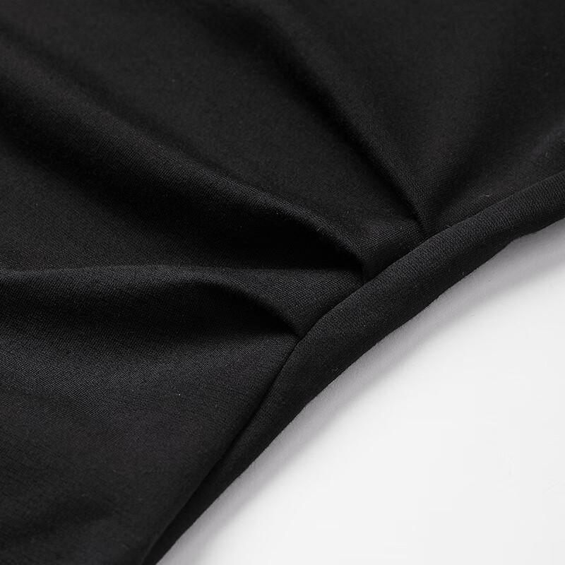 Chuyu Women's Wide Shoulder Front Slit Short Sleeve T-Shirt