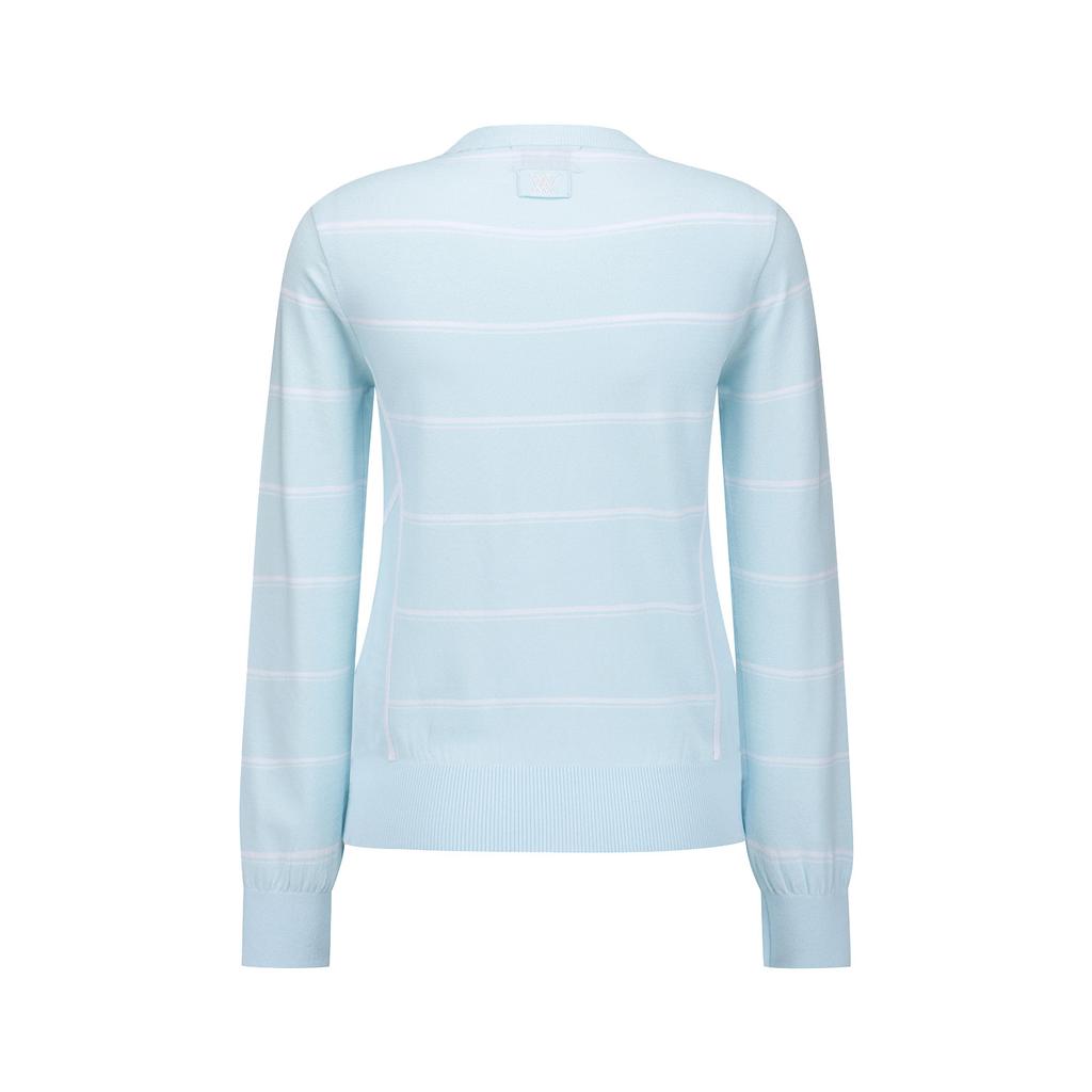 ANEW GOLF Women Stripe Round Sweater_Ib