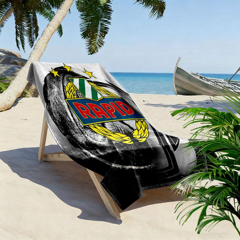 Rapid Vienna team Print Beach Towel, Large Soft Quick Dry Towel for Beach Camping Swimming