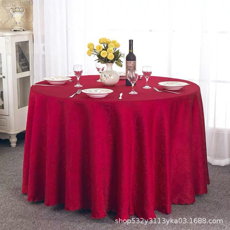 Circular Restaurant Tablecloths Hotel Banquet Tablecloths Suitable for Families Wedding Parties Easy To Maintain Heat-resistant
