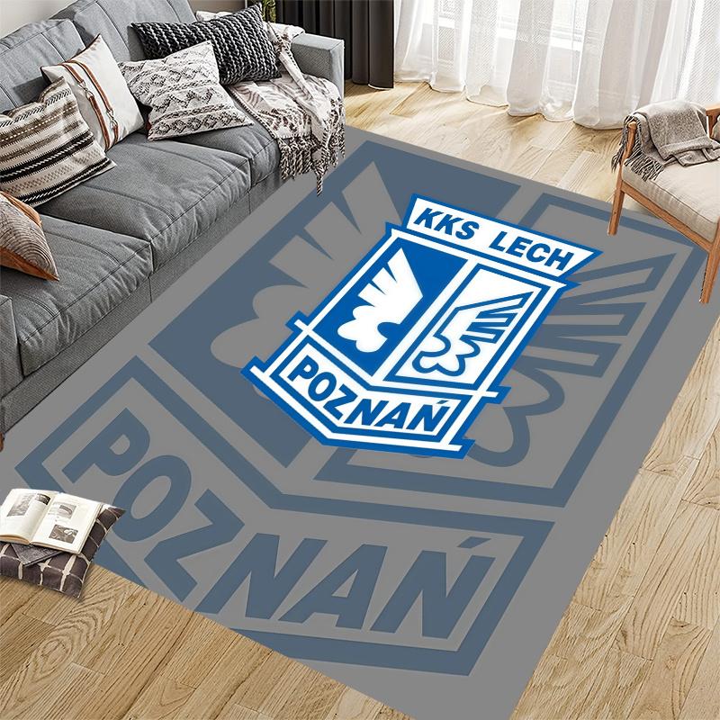 Lech Poznań Home Sofa Decoration for Living Room & Bedroom, Non‑Slip Play Flannel Floor Mat for Game Room